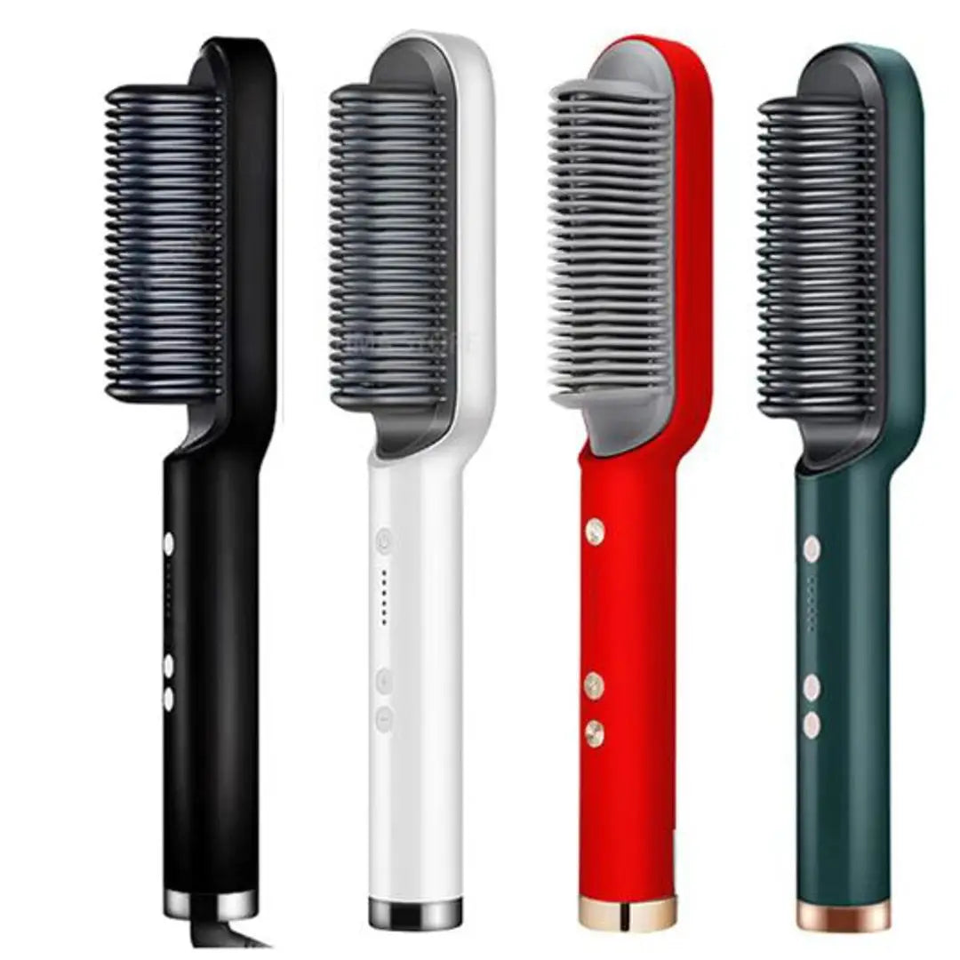 2 in 1 Hair Straightener Brush & Curling Comb