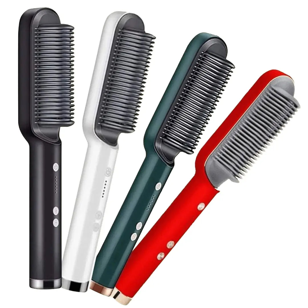 2 in 1 Hair Straightener Brush & Curling Comb