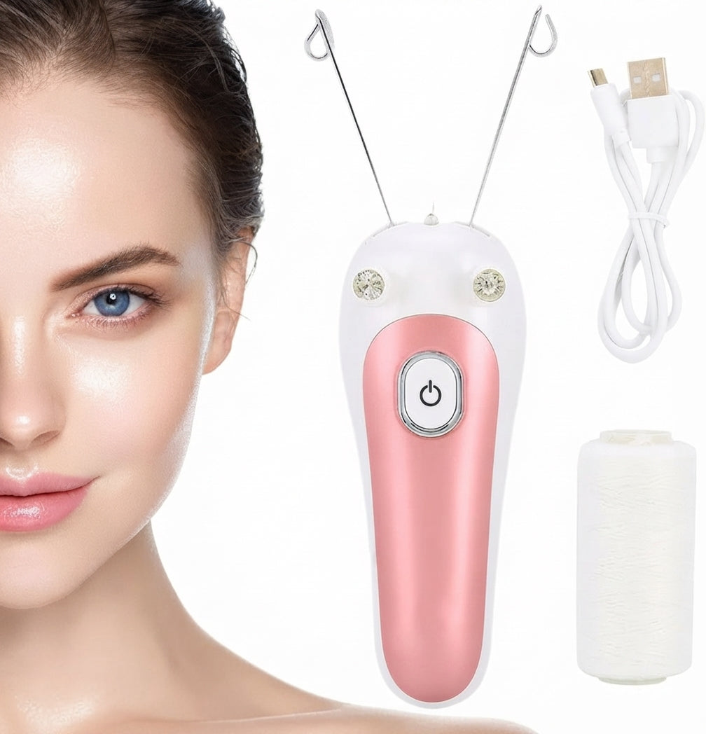 Electric Facial Threading Hair RemovaElectric Facial Hair Remover – Threading & Painless Hair Removal Device for Womenl