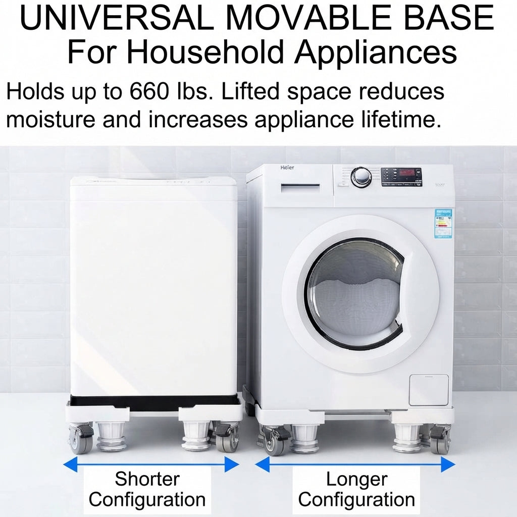 Universal Movable Fridge Base For Household Appliances